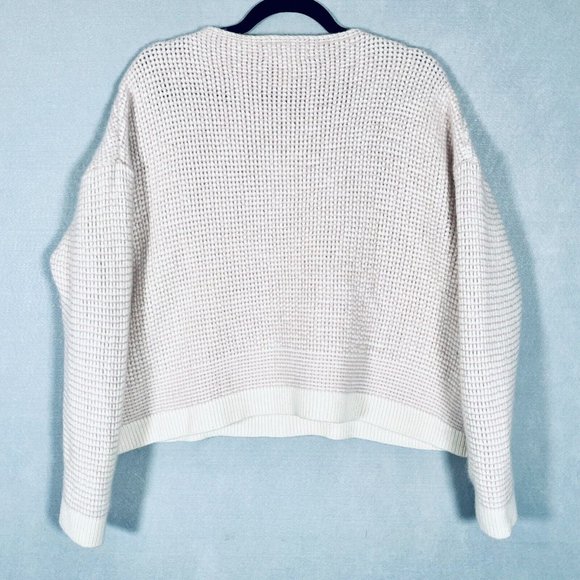 Nordstrom Cashmere Sweater Womens M Light Pink Crew Neck Pullover Boxy - Picture 5 of 9